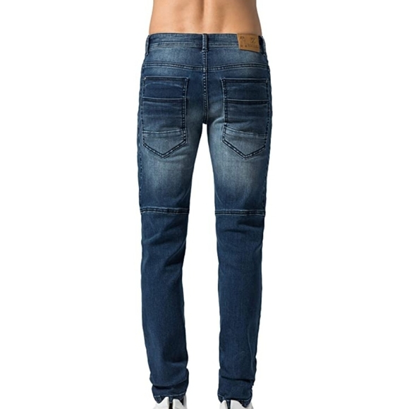 ZLZ distressed skinny fit mens jeans - Picture 5 of 7